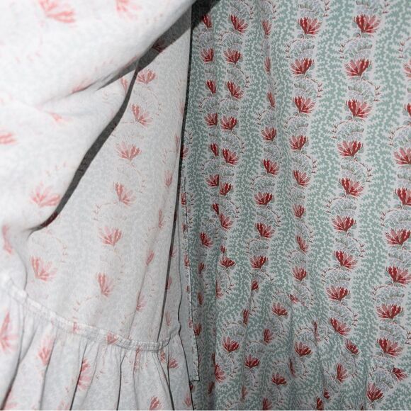 NWT Hill House Green Trailing Vine The Mirabel Skirt Multi Crepe Wrap Skirt XL - Picture 5 of 12